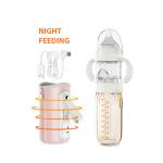Quick Rush 3 In 1 Baby Milk Feeding Bottle Portable 8oz For Outdoor Travel