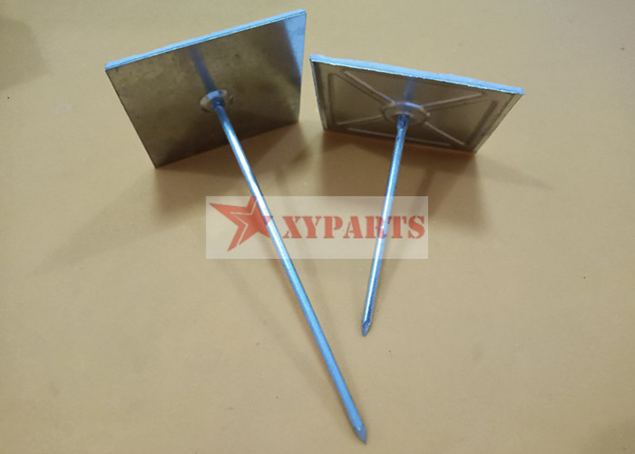 Thermal Insulation Fasteners Carbon Steel Self Stick Pin Nails With Self Speed Clips