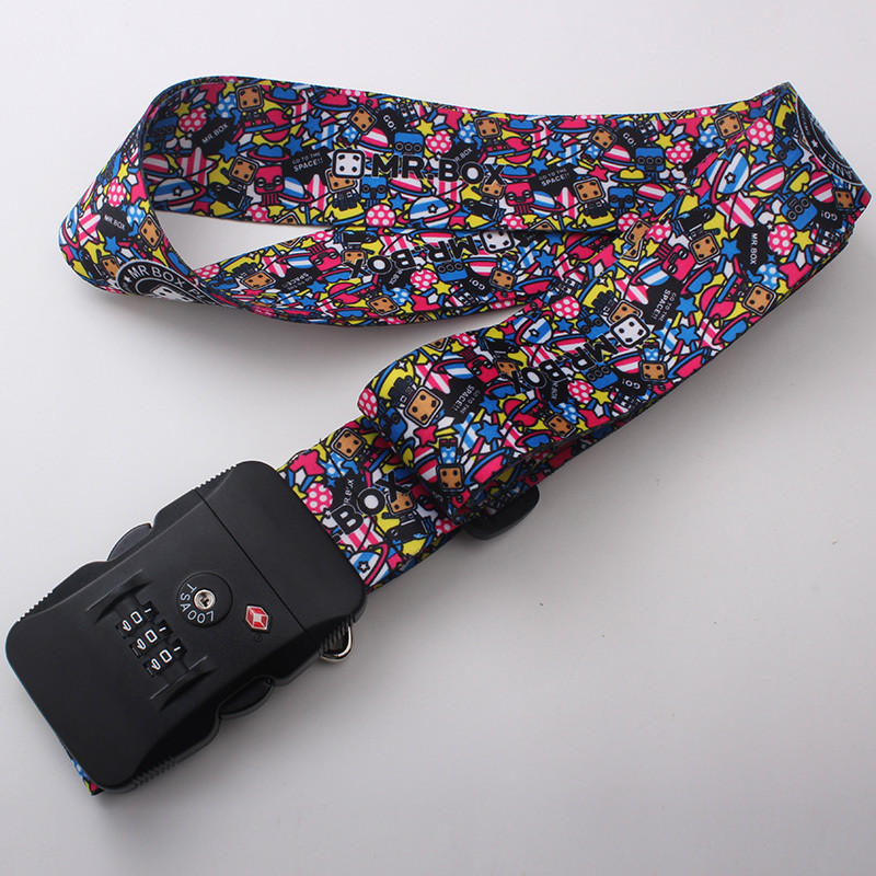 Personalised Luggage Straps Lockable Suitcase Straps For Airport Travel