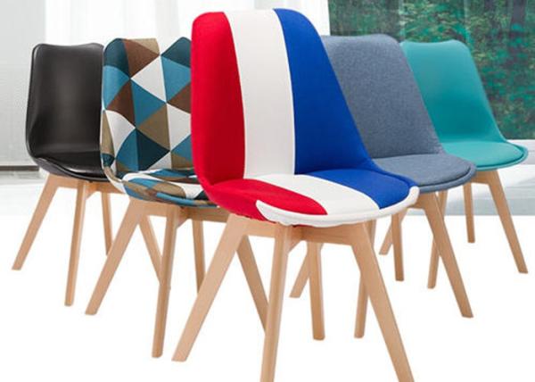 Custom Beech Contemporary Dining Room Chairs , Eames Style Chair With Padded
