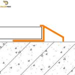 Slope Edge Floor Transition Strip Reducer Chrome Silver Color