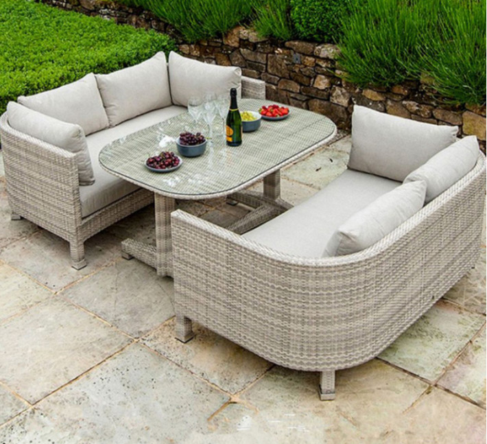 Nordic Style Terrace Courtyard Living Room Sofa Wicker Rattan Chair Patio