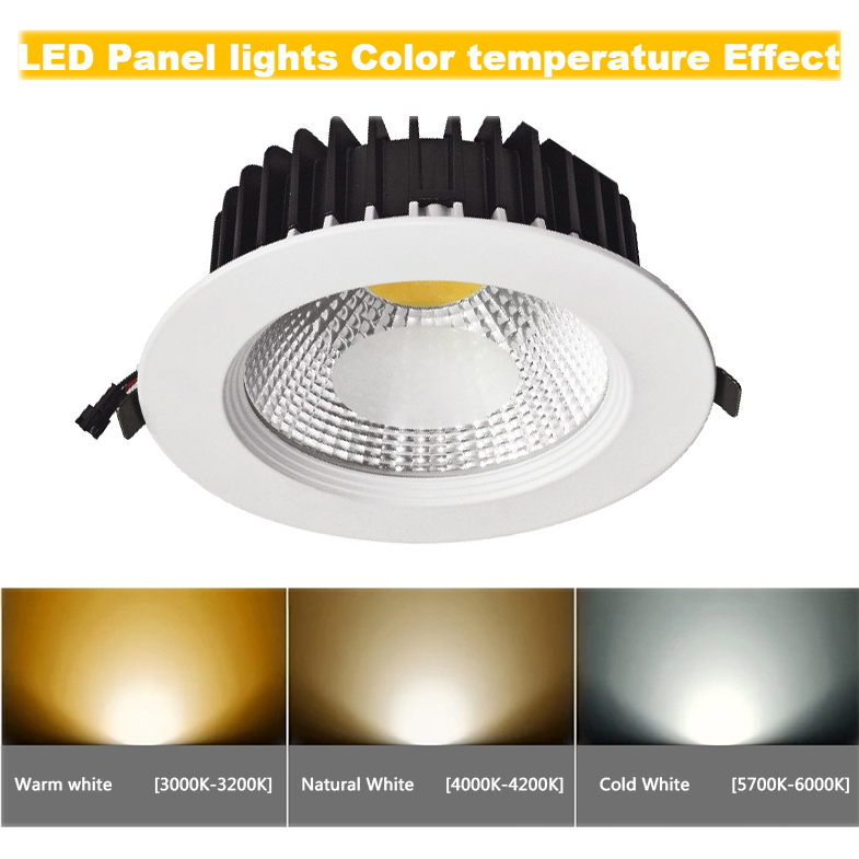Die-Cast Aluminum 20W COB LED Downlight , Round LED Recessed Down Lights