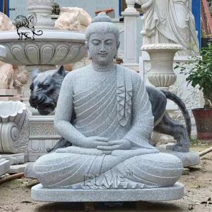 Wholesale Sitting Buddha Marble Sculpture Natural Stone Granite Buddha Statues Life Size Outdoor Garden Handcarved from china suppliers