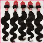 Natural Black Virgin Brazilian Human Hair Extensions Big Curl Type