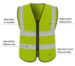 Reflective High Vis Pink Safty Vest CE Printed Cotton Motorcycle Running Riding