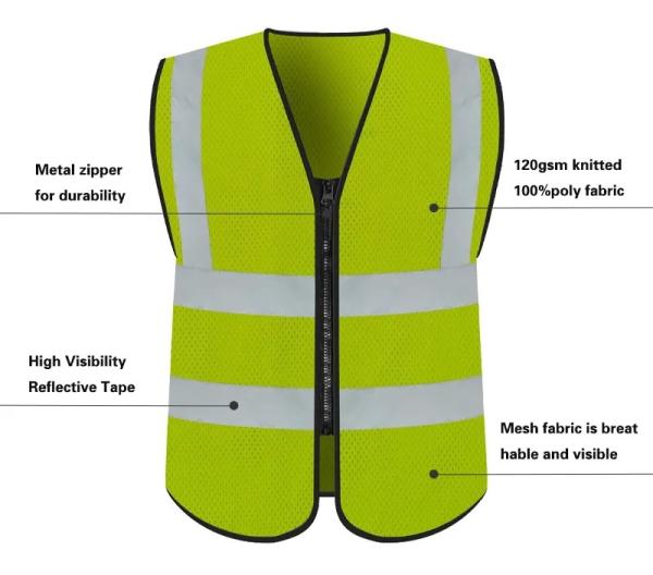 Reflective High Vis Pink Safty Vest CE Printed Cotton Motorcycle Running Riding