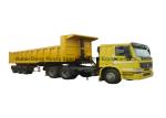 3 axles end tipping semi trailer/rear dump semitrailer for truck 50 - 60 Ton