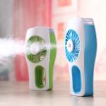 Beauty skin spray electric cooling air fan hand water mist fan