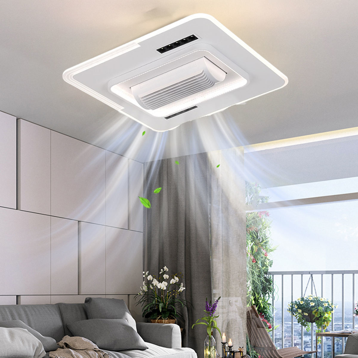 Modern Luxury Ceiling Fans Light , Smart LED Ceiling Fan With Remote Control