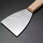 Wooden handle 3 Inch Carbon Steel Soft Grip Heavy Duty Bent Putty Knife Scraper