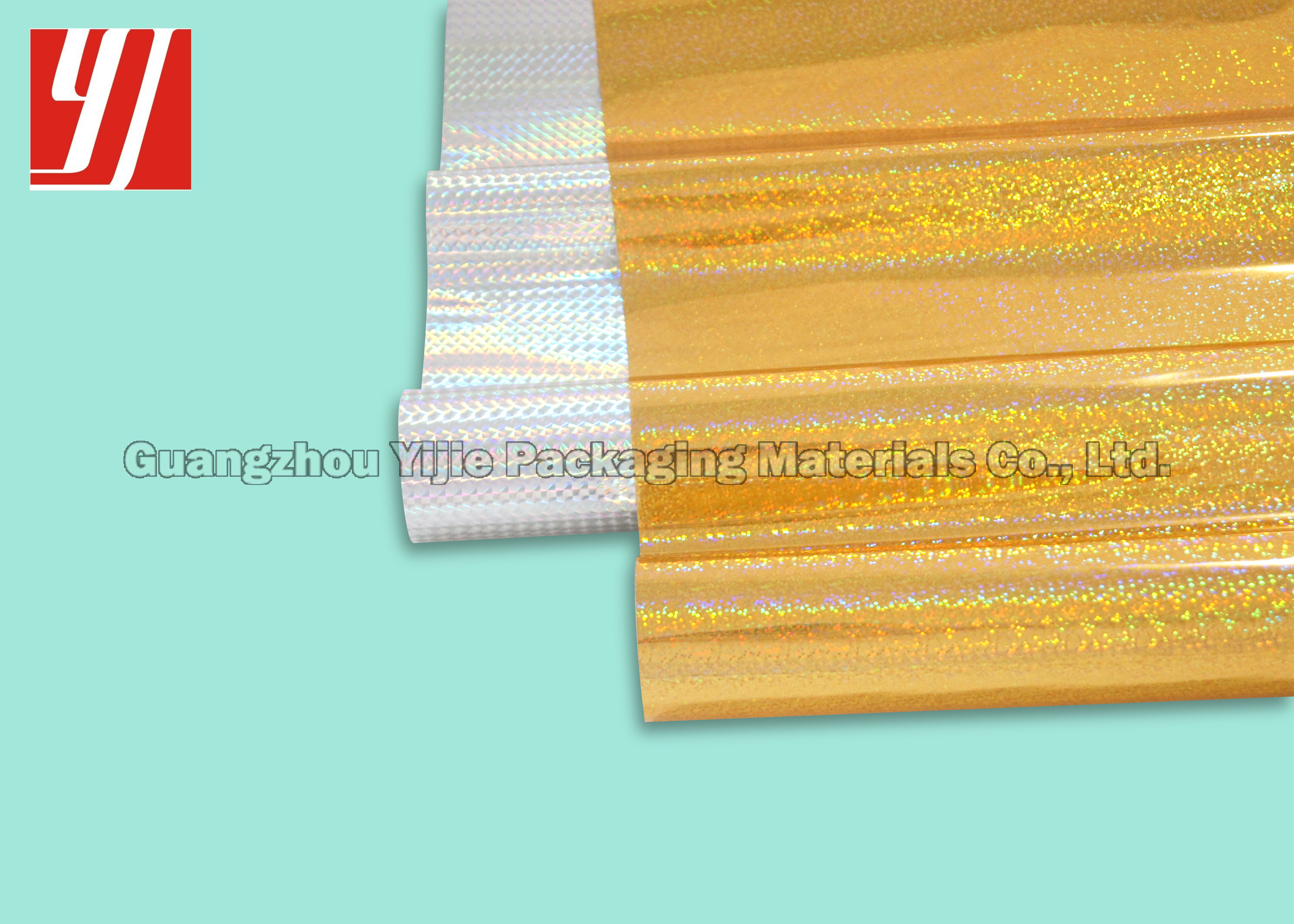 Laser Holographic Hot Stamping Foil For Patterns Seamless Metallized Film Packaging Metallic Yarn Spangle