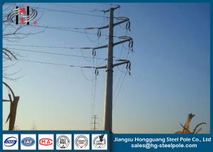 Wholesale 110KV Steel Tubular Pole , Double Circuit Transmission Line Electric Poles from china suppliers