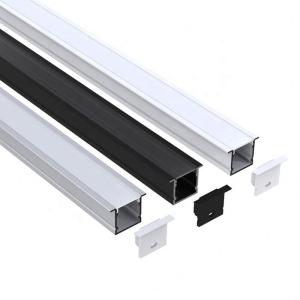 Wholesale V Shape Recessed Aluminium Extrusion For LED Strip Black Silver white color from china suppliers