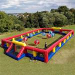Tarpaulin Inflatable Sports Games Soapy Soccer Field Football Bounce House