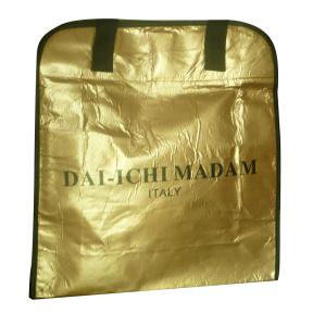 Wholesale DAI - ICHI MADAM 90g brozen lamination black webbing handy non woven carry bag from china suppliers