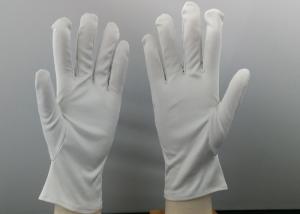 Wholesale Anti Dust Jewelry Handling Gloves , Microfiber Jewelry Gloves Silk Screen Printed from china suppliers