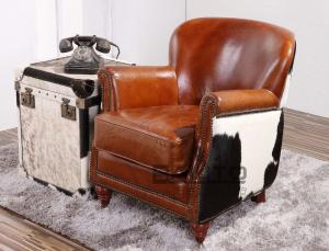 Wholesale brown antique style leather chair furniture,#2004 from china suppliers