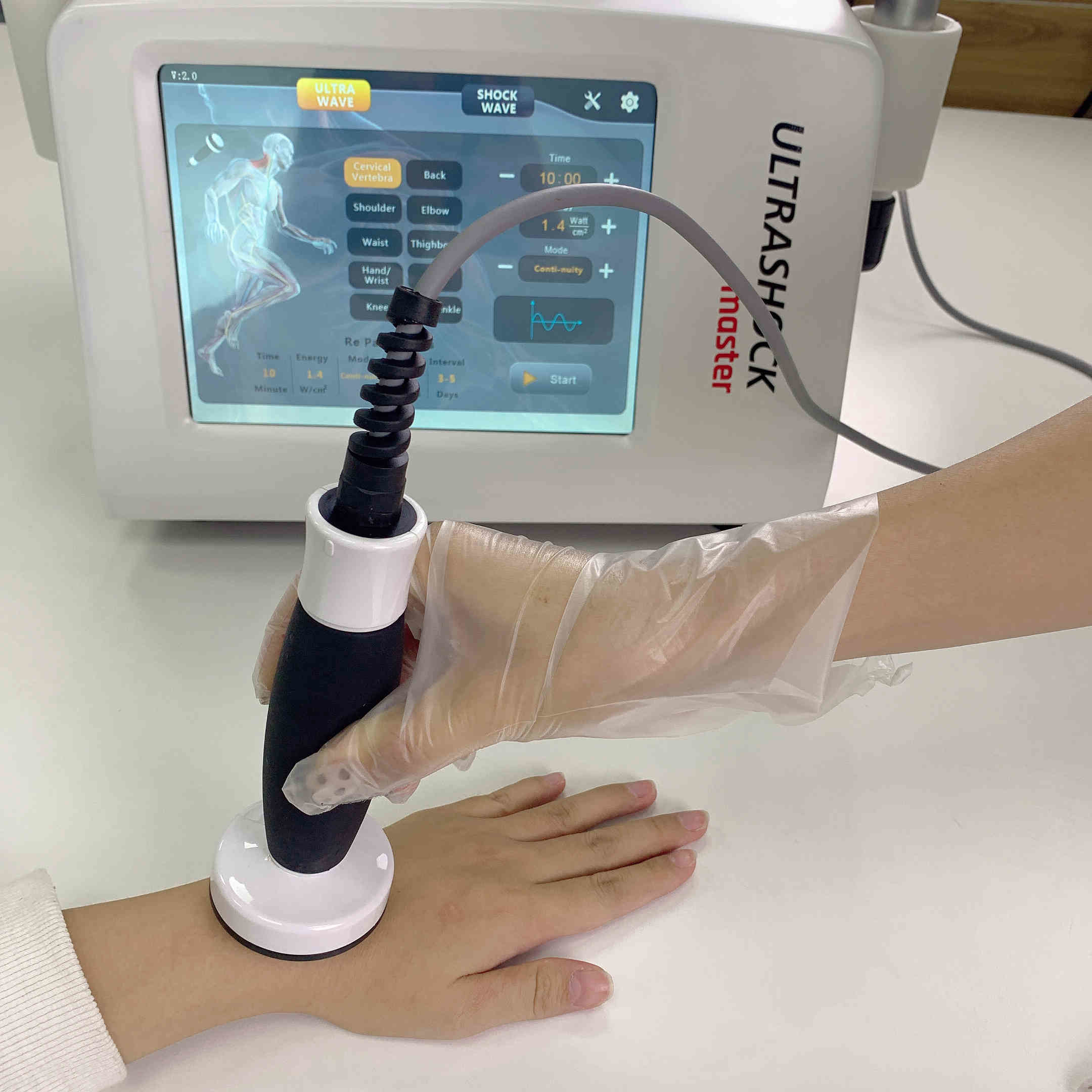 Skin Tightening Shockwave Ultrasound Therapy Machine For Rehabilitation