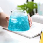 Bar / Cafe Mount Fuji Glass Cup , Durable Cold Resistance Glass Juice Mug
