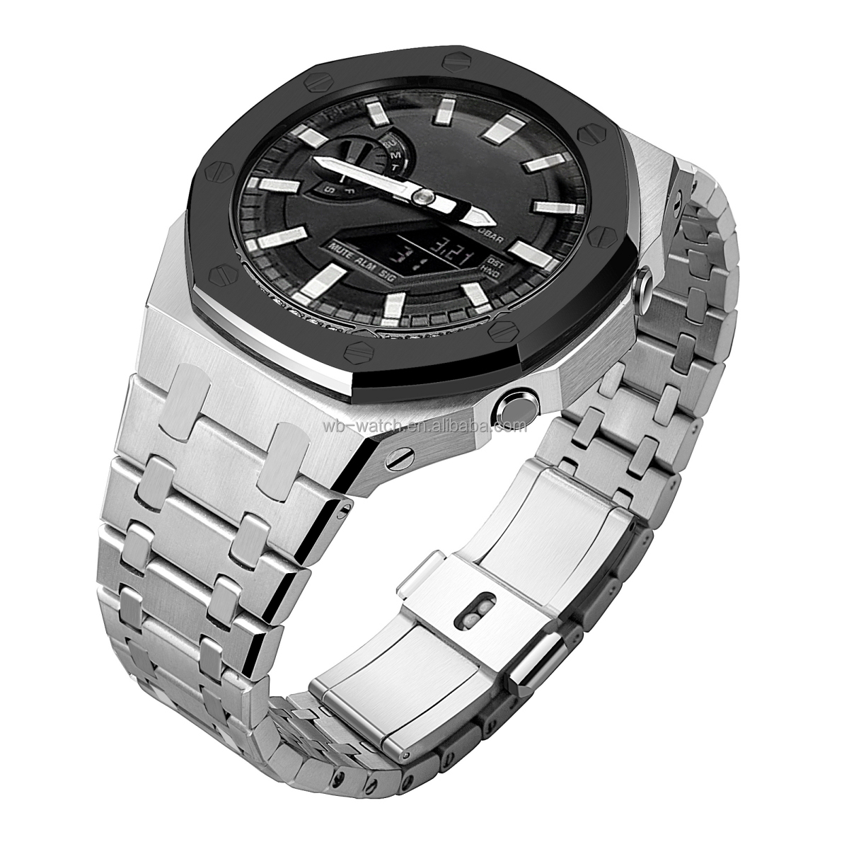 Stainless Steel Mod Case Band For Casio Watches G Shock Custom Metal GA2100 Watch
