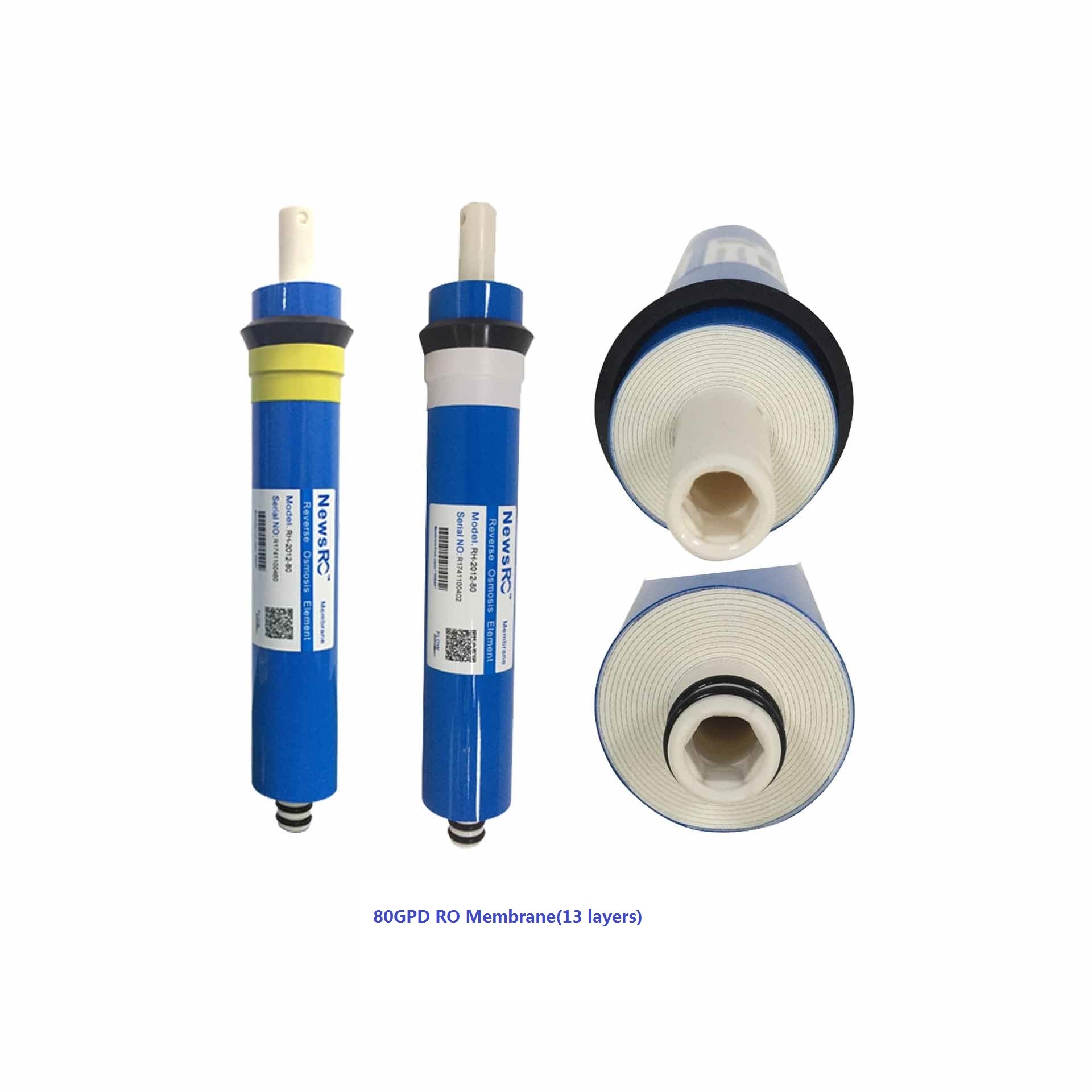 13 Layers RO Membrane Element , RO Water Purifier Membrane 80 GPD Blue Color