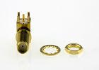 Waterproof SMA RF Coaxial Connectors Female , Right Angle Coax Connector PCB