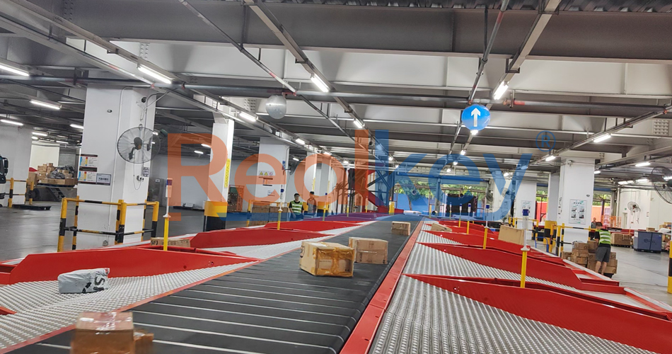 Express Delivery Industry Conveyor Sortation Systems Mail And Parcel Sorter 8000p/H