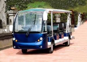 Wholesale Blue Electric Sightseeing Bus Trojan Battery Powered Electric Tour Bus from china suppliers