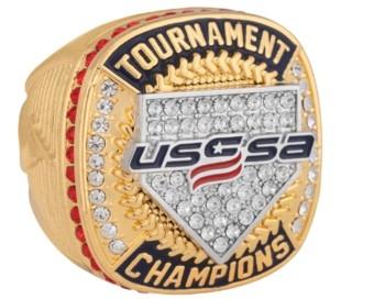Custom Youth Baseball Championship Rings USSSA Finalist Rings, Runner up Rings,