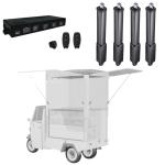 Food Truck Mobile Kitchen 4CH Actuators Hall Effect Electric Cylinder Sync