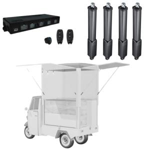 Wholesale Food Truck Mobile Kitchen 4CH Actuators Hall Effect Electric Cylinder Sync System from china suppliers