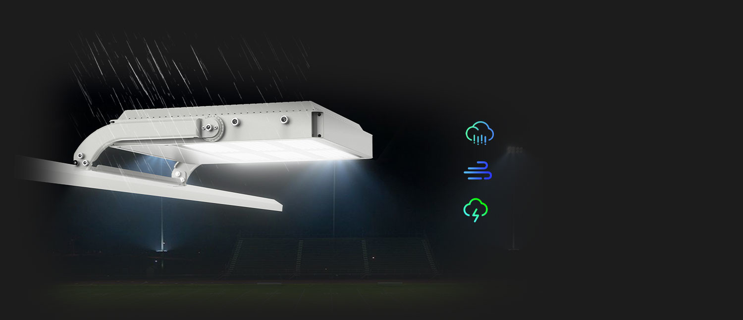 Waterproof LED High Mast Light Fixture 1500W Volleyball Court Lighting