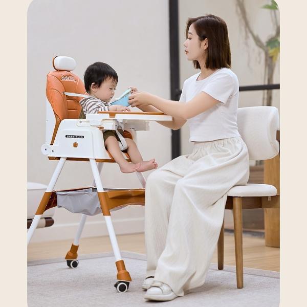 EN71 Certified High Plastic Baby Dining Chair Baby Feeding Table Adjustable