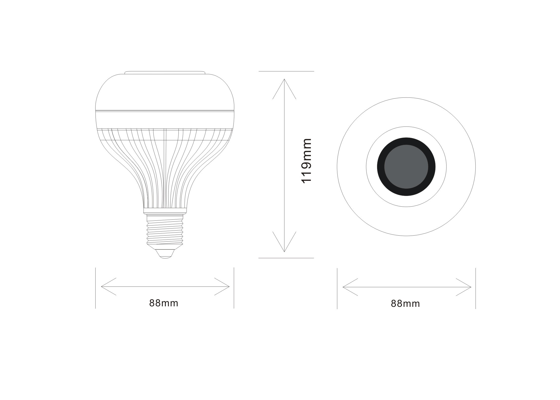 Smart LED Bulb with Bluetooth Speaker Remote Control RGB Colorful Bulb