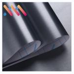 0.15mm Waterproof Black Metallic Wallpaper Oil Resistant Stainless Contact Paper