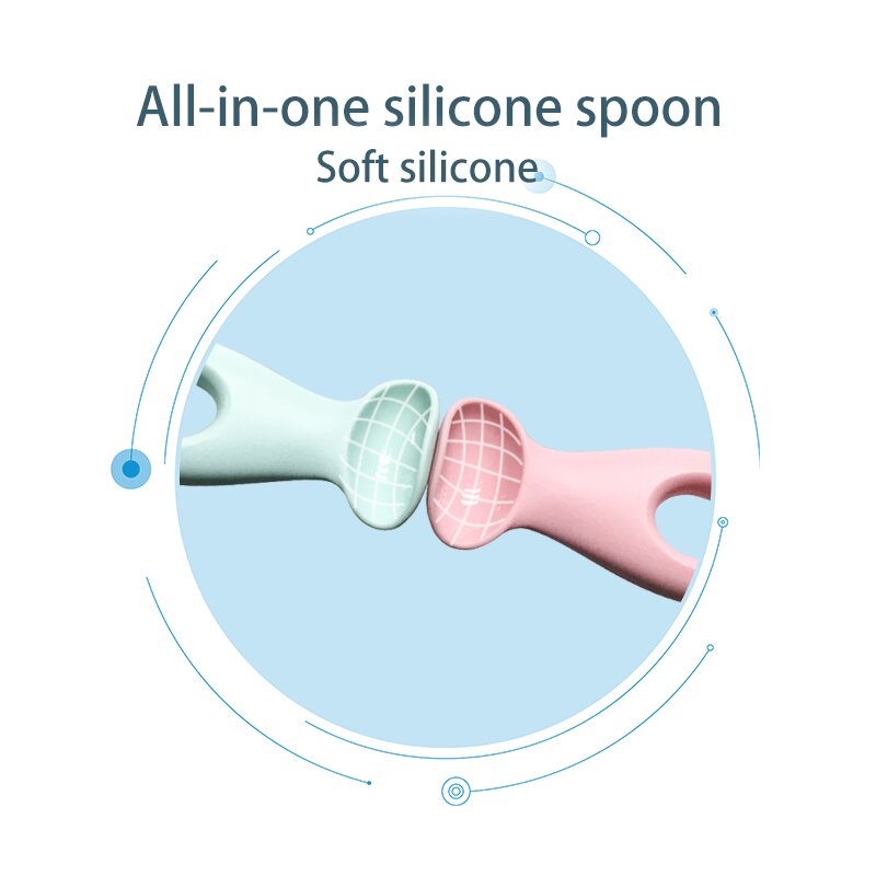 41g Non Toxic Silicone Infant Spoon Feeder Baby Milk Feeding Spoon Soft Tip Spoons