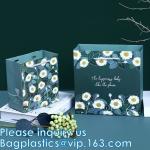 Kraft Paper Bags Square Bags, Thick Paper Bag With Window For Wedding, Party,