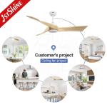 High Air Volume 52 Inch Solid Wood Ceiling Fan Decorative Pure Copper Motor