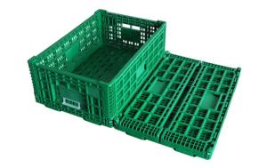 Wholesale EURO Agricultural Attached Lid Collapsible Plastic Baskets &amp; Folding Vented Baskets from china suppliers