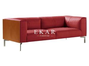 Wholesale Italian Designer High-end Couch Red 3 Seater Sofa from china suppliers