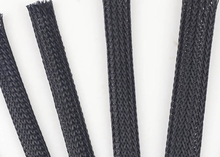 ROHS Cotton PP PET Expandable Braided Sleeving Flame Resistant