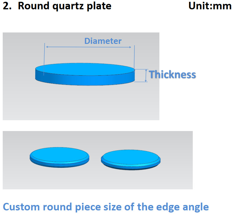 Custom Hot Selling Fine Polished Fused High Quality Clear Quartz Plate
