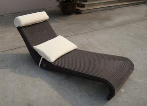 Wholesale All Weather Dark Brown Rattan Sun Lounger For Home Balcony from china suppliers