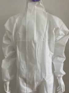Wholesale Type 5 &amp; 6 Coverall Waterproof Microporuous Medical Protection Suit White With Hood from china suppliers