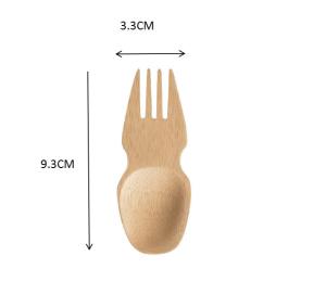 Wholesale 9cm Biodegradable Mini Disposable Bamboo Cutlery Salad Spork For Travel Camping from china suppliers