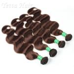 Dark Brown Wavy Real 7A Virgin Hair Extensions Hair No Chemical