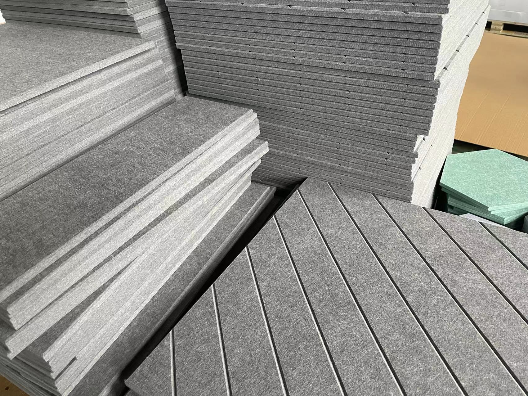 Fire Retardant Felt 3d Acoustic Wall Panels Polyester Fiber