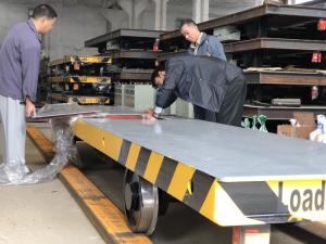 Wholesale 30m/Min 10 Ton Battery Motorized Transfer Trolley For Steel Pipe Movement from china suppliers