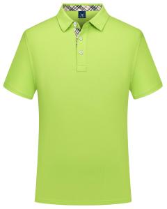 Wholesale Plain Dyed Mens Polo Shirt Customized Fabric Green Breathable T Shirt from china suppliers